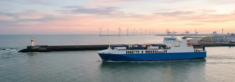 Færgerute fra Zeebrugge til Dublin