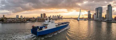 Færgerute fra Rotterdam til Dublin